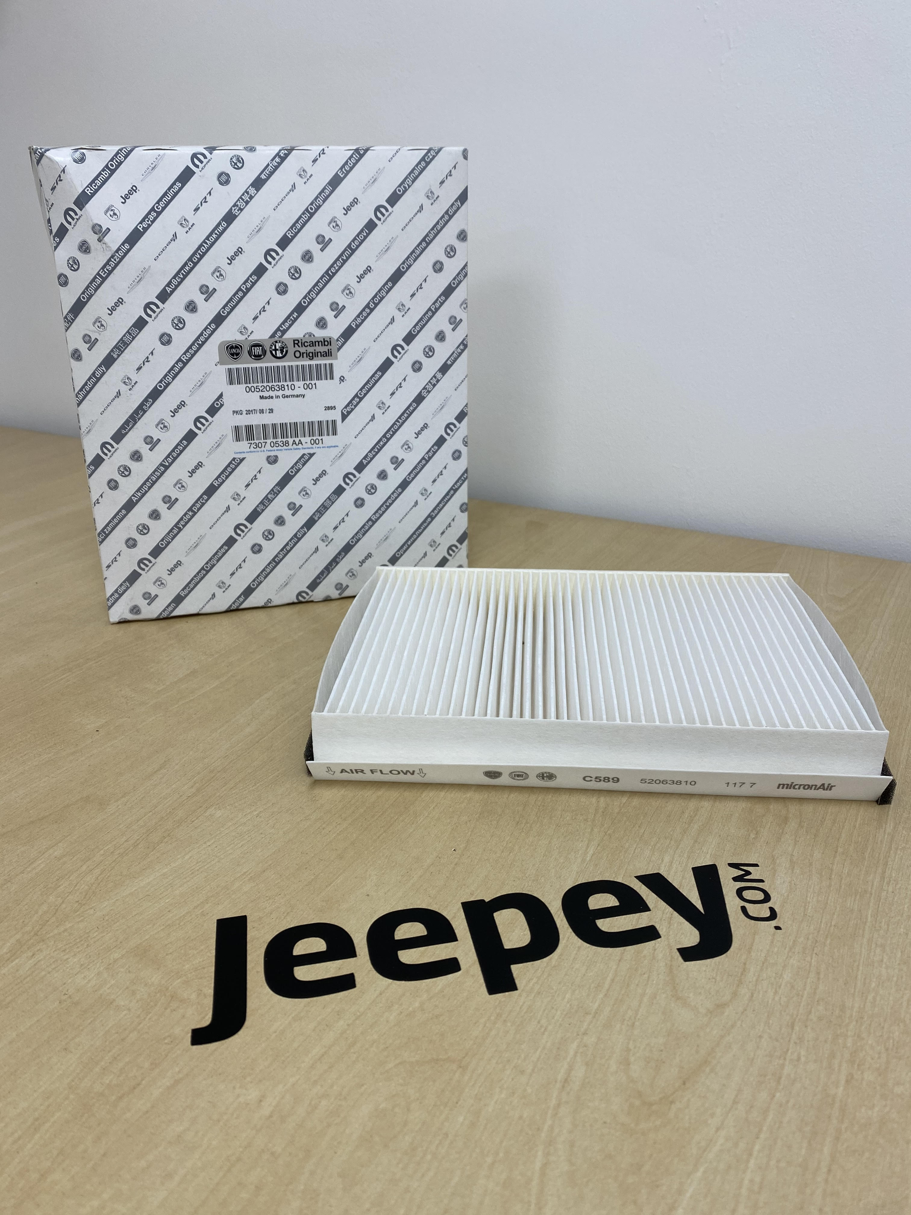 Cabin Filter (POLYPHENOL) (73070538AA) | Jeepey - Jeep parts, spares ...