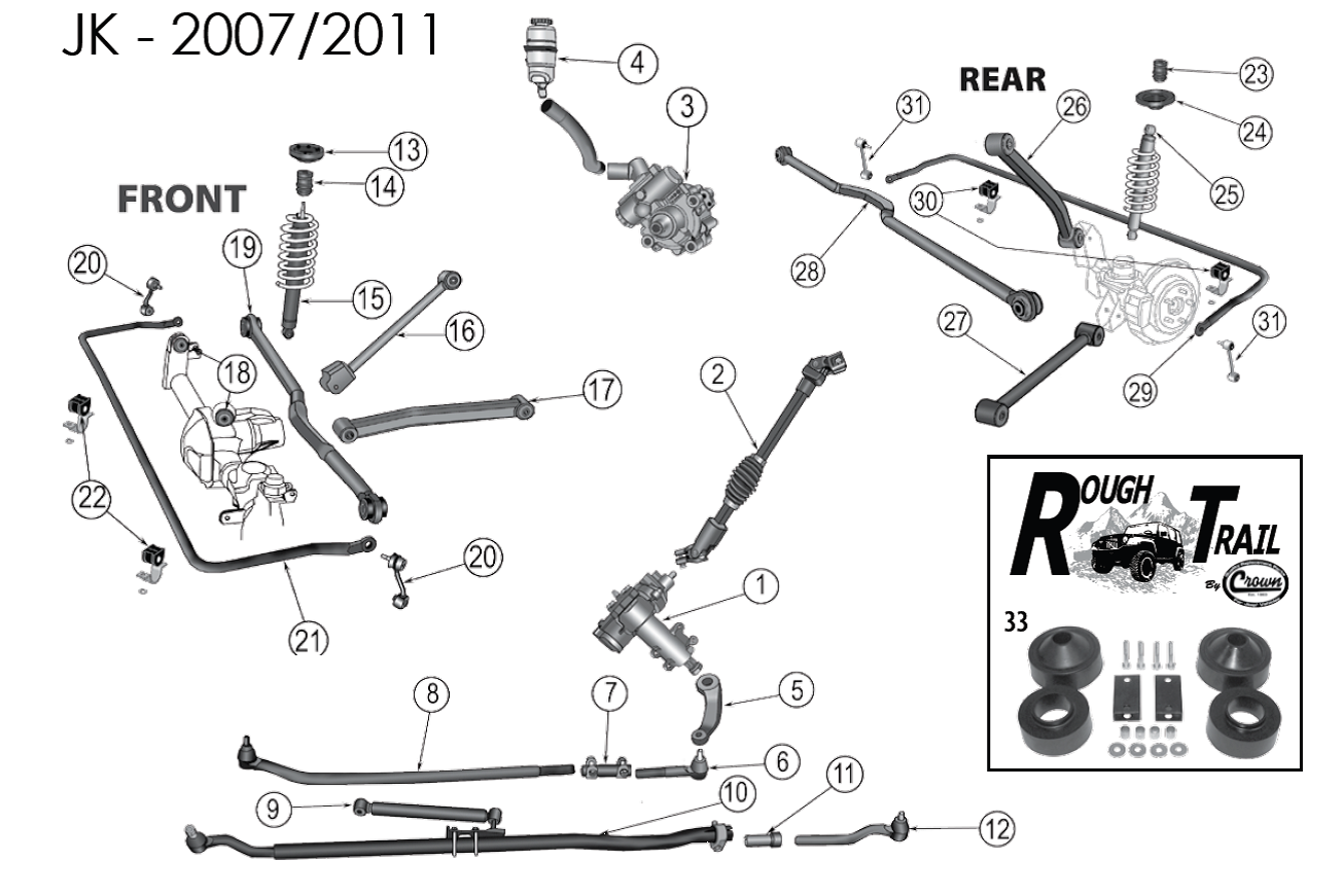 Front Track Bar (RHD) JK (52059983AD) | Jeepey - Jeep parts, spares and  accessories