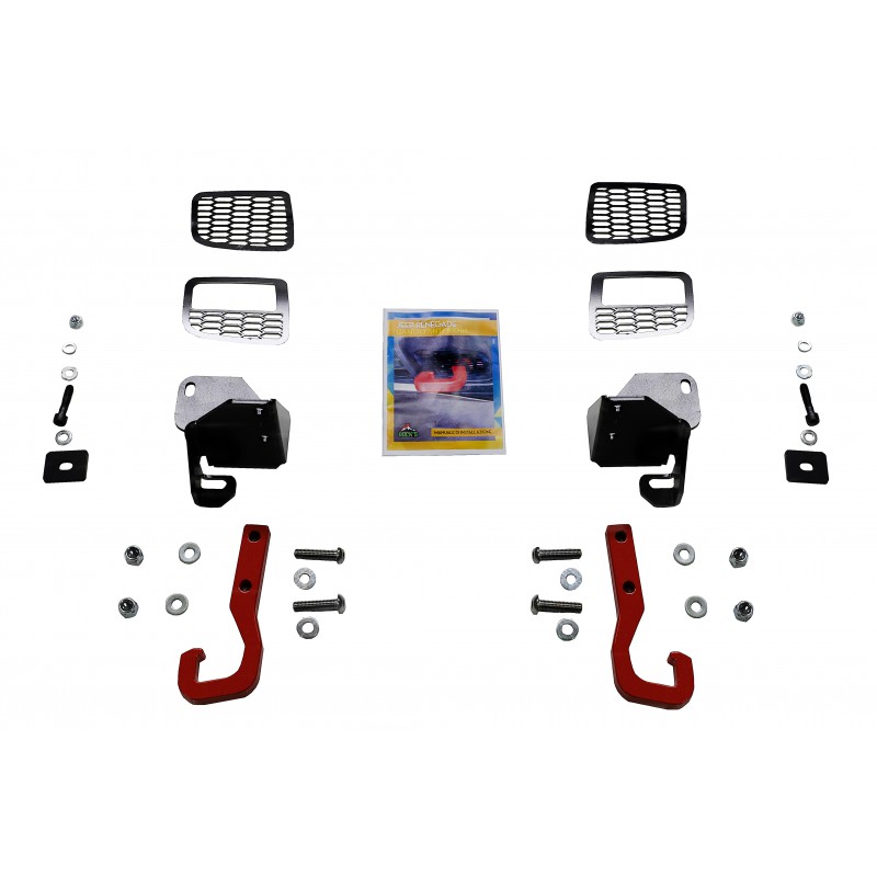 Red Tow Hook Kit, Front, Renegade Trailhawk (JR1012)